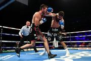 30 June 2018; Jono Carroll, right, in action against Declan Geraghty during their IBF Intercontinental super-featherweight bout at the SSE Arena in Belfast. Photo by Ramsey Cardy/Sportsfile