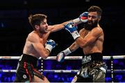 30 June 2018; Jono Carroll, right, in action against Declan Geraghty during their IBF Intercontinental super-featherweight bout at the SSE Arena in Belfast. Photo by Ramsey Cardy/Sportsfile