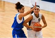 30 June 2018; Marta Perez of Gibraltar in action against Christiana Menelaou of Cyprus during the FIBA 2018 Women's European Championships for Small Nations Classification match between Gibraltar and Cyprus at Mardyke Arena, Cork, Ireland. Photo by Brendan Moran/Sportsfile