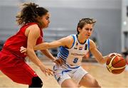 30 June 2018; Cathy Schmit of Luxembourg in action against Christina Grima of Malta during the FIBA 2018 Women's European Championships for Small Nations semi-final match between Luxembourg and Malta at Mardyke Arena, Cork, Ireland. Photo by Brendan Moran/Sportsfile