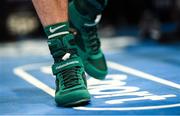 30 June 2018; A detailed view of the boots of Michael Conlan ahead of his bout against Adeilson Dos Santos at the SSE Arena in Belfast. Photo by Ramsey Cardy/Sportsfile