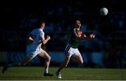 30 June 2018; Keith Higgins of Mayo and David Hyland of Kildare during the GAA Football All-Ireland Senior Championship Round 3 match between Kildare and Mayo at St Conleth's Park in Newbridge, Kildare. Photo by Stephen McCarthy/Sportsfile