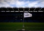 1 July 2018; A sideline flag prior to the Leinster GAA Hurling Senior Championship Final match between Kilkenny and Galway at Croke Park in Dublin. Photo by Stephen McCarthy/Sportsfile