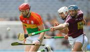 1 July 2018; Edward Byrne of Carlow in action against Derek McNicholas of Westmeath during the Joe McDonagh Cup Final match between Westmeath and Carlow at Croke Park in Dublin. Photo by Ramsey Cardy/Sportsfile