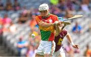 1 July 2018; James Doyle of Carlow shoots to score his side's first goal of the game during the Joe McDonagh Cup Final match between Westmeath and Carlow at Croke Park in Dublin. Photo by Ramsey Cardy/Sportsfile