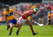 1 July 2018; Shane Kingston of Cork in action against Jack Browne of Clare during the Munster GAA Hurling Senior Championship Final match between Cork and Clare at Semple Stadium in Thurles, Tipperary. Photo by Eóin Noonan/Sportsfile