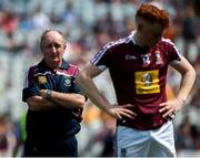 1 July 2018; A dejected Westmeath manager Michael Ryan after the Joe McDonagh Cup Final match between Westmeath and Carlow at Croke Park in Dublin. Photo by Daire Brennan/Sportsfile