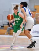 1 July 2018; Edel Thornton of Ireland in action against Chara Roussaki of Cyprus during the FIBA 2018 Women's European Championships for Small Nations Classification 5-6 match between Cyprus and Ireland at Mardyke Arena, Cork, Ireland. Photo by Brendan Moran/Sportsfile