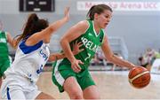 1 July 2018; Claire Rockall of Ireland in action against Christiana Menelaou of Cyprus during the FIBA 2018 Women's European Championships for Small Nations Classification 5-6 match between Cyprus and Ireland at Mardyke Arena, Cork, Ireland. Photo by Brendan Moran/Sportsfile