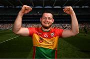 1 July 2018; John Michael Nolan of Carlow celebrates following the Joe McDonagh Cup Final match between Westmeath and Carlow at Croke Park in Dublin. Photo by Stephen McCarthy/Sportsfile