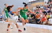 1 July 2018; Aine McKenna of Ireland in action against Christiana Menelaou of Cyprus during the FIBA 2018 Women's European Championships for Small Nations Classification 5-6 match between Cyprus and Ireland at Mardyke Arena, Cork, Ireland. Photo by Brendan Moran/Sportsfile