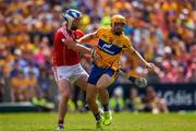 1 July 2018; Jason McCarthy of Clare in action against Sean O'Donoghue of Cork during the Munster GAA Hurling Senior Championship Final match between Cork and Clare at Semple Stadium in Thurles, Tipperary. Photo by Eóin Noonan/Sportsfile