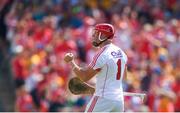 1 July 2018; Anthony Nash of Cork celebrates after his side score their second goal during the Munster GAA Hurling Senior Championship Final match between Cork and Clare at Semple Stadium in Thurles, Tipperary. Photo by Eóin Noonan/Sportsfile