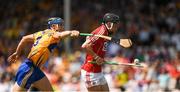 1 July 2018; Darragh Fitzgibbon of Cork is tackled by David McInerney of Clare  during the Munster GAA Hurling Senior Championship Final match between Cork and Clare at Semple Stadium in Thurles, Tipperary. Photo by Ray McManus/Sportsfile