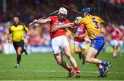 1 July 2018; Patrick Horgan of Cork in action against David McInerney of Clare during the Munster GAA Hurling Senior Championship Final match between Cork and Clare at Semple Stadium in Thurles, Tipperary. Photo by David Fitzgerald/Sportsfile