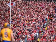 1 July 2018; Cork fans celebrate a score during the Munster GAA Hurling Senior Championship Final match between Cork and Clare at Semple Stadium in Thurles, Tipperary. Photo by David Fitzgerald/Sportsfile