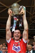 1 July 2018; Seamus Harnedy of Cork lifts the trophy after the Munster GAA Hurling Senior Championship Final match between Cork and Clare at Semple Stadium in Thurles, Tipperary. Photo by Ray McManus/Sportsfile