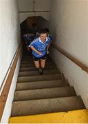 1 July 2018; Dublin captain Sinéad Aherne leads her team-mates to the pitch for the second half of the TG4 Leinster Ladies Senior Football Final match between Dublin and Westmeath at Netwatch Cullen Park in Carlow. Photo by Piaras Ó Mídheach/Sportsfile