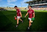 1 July 2018; David Burke, right, and Jonathan Glynn of Galway following the Leinster GAA Hurling Senior Championship Final match between Kilkenny and Galway at Croke Park in Dublin. Photo by Stephen McCarthy/Sportsfile