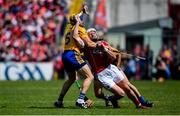 1 July 2018; Patrick Horgan of Cork in action against Seadna Morey of Clare during the Munster GAA Hurling Senior Championship Final match between Cork and Clare at Semple Stadium in Thurles, Tipperary. Photo by David Fitzgerald/Sportsfile