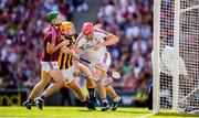 1 July 2018; Galway goalkeeper James Skehill and Adrian Tuohey, left, in action against Colin Fennelly of Kilkenny during the Leinster GAA Hurling Senior Championship Final match between Kilkenny and Galway at Croke Park in Dublin. Photo by Stephen McCarthy/Sportsfile