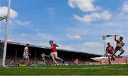 1 July 2018; David Reidy of Clare celebrates after scoring his side's first goal during the Munster GAA Hurling Senior Championship Final match between Cork and Clare at Semple Stadium in Thurles, Tipperary. Photo by David Fitzgerald/Sportsfile