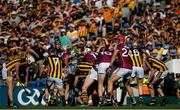 1 July 2018; Players from both teams tussle for the ball in the final minute of the Leinster GAA Hurling Senior Championship Final match between Kilkenny and Galway at Croke Park in Dublin. Photo by Ramsey Cardy/Sportsfile