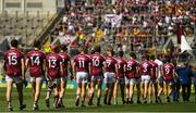 1 July 2018; The Galway team during the pre-match parade ahead of the Leinster GAA Hurling Senior Championship Final match between Kilkenny and Galway at Croke Park in Dublin. Photo by Ramsey Cardy/Sportsfile