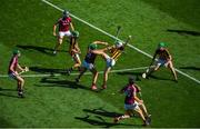 1 July 2018; Paddy Deegan of Kilkenny in action against Niall Burke of Galway during the Leinster GAA Hurling Senior Championship Final match between Kilkenny and Galway at Croke Park in Dublin. Photo by Daire Brennan/Sportsfile