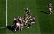 1 July 2018; Kilkenny and Galway players battle for possession during the Leinster GAA Hurling Senior Championship Final match between Kilkenny and Galway at Croke Park in Dublin. Photo by Stephen McCarthy/Sportsfile