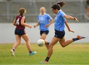 1 July 2018; Niamh McEvoy of Dublin scores her side's first goal during the TG4 Leinster Ladies Senior Football Final match between Dublin and Westmeath at Netwatch Cullen Park in Carlow. Photo by Piaras Ó Mídheach/Sportsfile