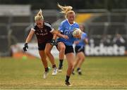 1 July 2018; Carla Rowe of Dublin in action against Fiona Claffey of Westmeath during the TG4 Leinster Ladies Senior Football Final match between Dublin and Westmeath at Netwatch Cullen Park in Carlow. Photo by Piaras Ó Mídheach/Sportsfile