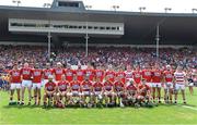 1 July 2018; The Cork squad prior to the Munster GAA Hurling Senior Championship Final match between Cork and Clare at Semple Stadium in Thurles, Tipperary. Photo by Ray McManus/Sportsfile