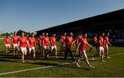 30 June 2018; The Mayo squad make their way to the dressing room after their warm-up before the GAA Football All-Ireland Senior Championship Round 3 match between Kildare and Mayo at St Conleth's Park in Newbridge, Kildare. Photo by Piaras Ó Mídheach/Sportsfile