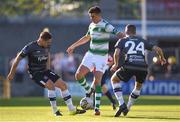 2 July 2018; Sean Boyd of Shamrock Rovers in action against George Poynton of Dundalk during the Leinster Senior Cup Quarter-Final match between Shamrock Rovers and Dundalk at Tallaght Stadium in Dublin. Photo by Tom Beary/Sportsfile
