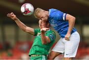 2 July 2018; Jack Whatmough of Portsmouth in action against Achille Campion of Cork City during the pre-season friendly match between Cork City and Portsmouth at Turners Cross in Cork. Photo by Harry Murphy/Sportsfile