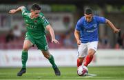 2 July 2018; Conor Chaplin of Portsmouth in action against Pierce Phillips of Cork City during the pre-season friendly match between Cork City and Portsmouth at Turners Cross, in Cork. Photo by Harry Murphy/Sportsfile