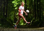 3 July 2018; Breaking new ground: Top inter-county stars took in the breath-taking scenery at Mullaghmeen Forest in county Westmeath, to launch the revamped 2018 TG4 All-Ireland championships. TG4 have announced a four-year extension of their sponsorship of the Ladies Football championships, with the new deal set to last until the conclusion of the 2022 season. 17 Ladies Football championship games will be broadcast this summer exclusively live on TG4, with the senior and intermediate championships to be played on a new, round-robin basis. Pictured is Neamh Woods of Tyrone, at Mullaghmeen Forest, Co. Westmeath.  Photo by Seb Daly/Sportsfile