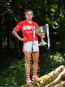 3 July 2018; Breaking new ground: Top inter-county stars took in the breath-taking scenery at Mullaghmeen Forest in county Westmeath, to launch the revamped 2018 TG4 All-Ireland championships. TG4 have announced a four-year extension of their sponsorship of the Ladies Football championships, with the new deal set to last until the conclusion of the 2022 season. 17 Ladies Football championship games will be broadcast this summer exclusively live on TG4, with the senior and intermediate championships to be played on a new, round-robin basis. Pictured is Melissa Duggan of Cork, at Mullaghmeen Forest, Co. Westmeath.  Photo by Seb Daly/Sportsfile