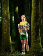 3 July 2018; Breaking new ground: Top inter-county stars took in the breath-taking scenery at Mullaghmeen Forest in county Westmeath, to launch the revamped 2018 TG4 All-Ireland championships. TG4 have announced a four-year extension of their sponsorship of the Ladies Football championships, with the new deal set to last until the conclusion of the 2022 season. 17 Ladies Football championship games will be broadcast this summer exclusively live on TG4, with the senior and intermediate championships to be played on a new, round-robin basis. Pictured is Karen Guthrie of Donegal, at Mullaghmeen Forest, Co. Westmeath.  Photo by Seb Daly/Sportsfile