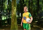 3 July 2018; Breaking new ground: Top inter-county stars took in the breath-taking scenery at Mullaghmeen Forest in county Westmeath, to launch the revamped 2018 TG4 All-Ireland championships. TG4 have announced a four-year extension of their sponsorship of the Ladies Football championships, with the new deal set to last until the conclusion of the 2022 season. 17 Ladies Football championship games will be broadcast this summer exclusively live on TG4, with the senior and intermediate championships to be played on a new, round-robin basis. Pictured is Karen Guthrie of Donegal, at Mullaghmeen Forest, Co. Westmeath.  Photo by Seb Daly/Sportsfile