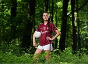3 July 2018; Breaking new ground: Top inter-county stars took in the breath-taking scenery at Mullaghmeen Forest in county Westmeath, to launch the revamped 2018 TG4 All-Ireland championships. TG4 have announced a four-year extension of their sponsorship of the Ladies Football championships, with the new deal set to last until the conclusion of the 2022 season. 17 Ladies Football championship games will be broadcast this summer exclusively live on TG4, with the senior and intermediate championships to be played on a new, round-robin basis. Pictured is Áine McDonagh of Galway, at Mullaghmeen Forest, Co. Westmeath.  Photo by Seb Daly/Sportsfile