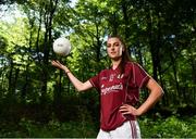 3 July 2018; Breaking new ground: Top inter-county stars took in the breath-taking scenery at Mullaghmeen Forest in county Westmeath, to launch the revamped 2018 TG4 All-Ireland championships. TG4 have announced a four-year extension of their sponsorship of the Ladies Football championships, with the new deal set to last until the conclusion of the 2022 season. 17 Ladies Football championship games will be broadcast this summer exclusively live on TG4, with the senior and intermediate championships to be played on a new, round-robin basis. Pictured is Áine McDonagh of Galway, at Mullaghmeen Forest, Co. Westmeath.  Photo by Seb Daly/Sportsfile