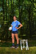 3 July 2018; Breaking new ground: Top inter-county stars took in the breath-taking scenery at Mullaghmeen Forest in county Westmeath, to launch the revamped 2018 TG4 All-Ireland championships. TG4 have announced a four-year extension of their sponsorship of the Ladies Football championships, with the new deal set to last until the conclusion of the 2022 season. 17 Ladies Football championship games will be broadcast this summer exclusively live on TG4, with the senior and intermediate championships to be played on a new, round-robin basis. Pictured is Niamh McEvoy of Dublin at Mullaghmeen Forest, Co. Westmeath. Photo by Seb Daly / Sportsfile