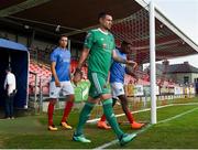 2 July 2018; Damien Delaney of Cork City walks out to make his debut prior to the pre-season friendly match between Cork City and Portsmouth at Turners Cross, in Cork. Photo by Harry Murphy/Sportsfile