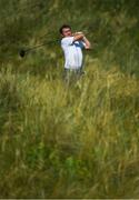 4 July 2018; Former jockey AP McCoy watches his shot on the 3rd fairway during the Pro-Am round ahead of the Irish Open Golf Championship at Ballyliffin Golf Club in Ballyliffin, Co Donegal. Photo by Ramsey Cardy/Sportsfile