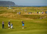 4 July 2018; Rory McIlroy of Northern Ireland plays a shot on the 2nd hole during the Pro-Am round ahead of the Irish Open Golf Championship at Ballyliffin Golf Club in Ballyliffin, Co Donegal. Photo by Ramsey Cardy/Sportsfile