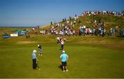 4 July 2018; Rory McIlroy of Northern Ireland putts on the 2nd green during the Pro-Am round ahead of the Irish Open Golf Championship at Ballyliffin Golf Club in Ballyliffin, Co Donegal. Photo by Ramsey Cardy/Sportsfile