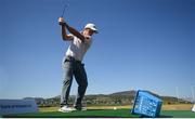 4 July 2018; Paul Dunne of Ireland during a GAA Target Challenge at the Irish Open Golf Championship at Ballyliffin Golf Club in Ballyliffin, Co. Donegal. Photo by Ramsey Cardy/Sportsfile