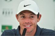 4 July 2018; Rory McIlroy of Northern Ireland duringa Press Conference after the Pro-Am round ahead of the Irish Open Golf Championship at Ballyliffin Golf Club in Ballyliffin, Co. Donegal. Photo by Oliver McVeigh/Sportsfile